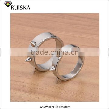 Wholesale Cheap Punk Stainless Steel Ring With Spikes