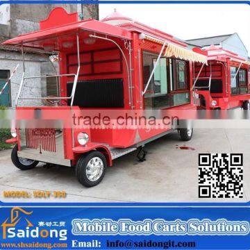 Street hamburger truck mobile fast food truck electric food cart with big wheels