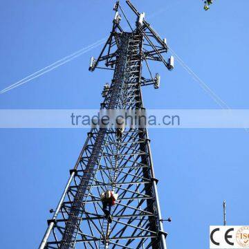 Triangle galvanized tower for communication broadcasting