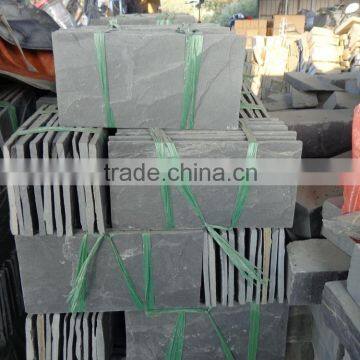 Regular size 20X10cm thickness 1-1.5cm various types of natural stone grey mushroom slate