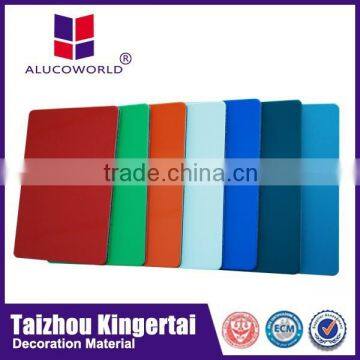 Alucoworld aluminum copper clad laminate 1220*2440mm standard size aluminum plastic composite panel