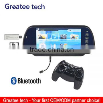 7 inch car rear view mirror monitor with touch screen bluetooth/mp5/games/SD/USB/FM