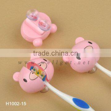 H1002 Lovely Cartoon Toothbrush Holder with Suction Cup