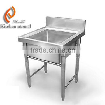 65x65x80cm rectangle single bowl 201 stainless steel commercial sink cabinet separated assembled machine press