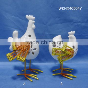 Home decor cheap hand painted ceramic rooster