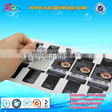 Double layer label sticker or double layer adhesive label for product instruction and labeling
