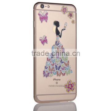 Phone free decoration metallic high qulity glitter phone sticker