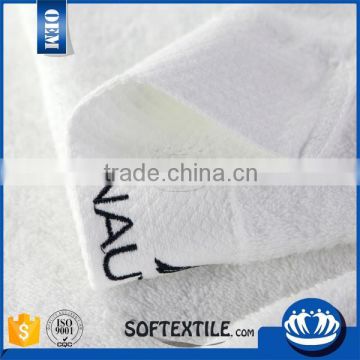 wholesale blue color yarn dyed 32s/2 cotton hotel towel set
