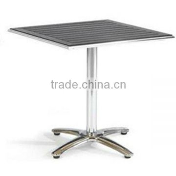 Polywood slat aluminum outdoor table