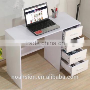 2014 white MDF computer desks with drawer,MDF study table and chair set,white partner desk