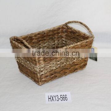 Rush+Maize Peel Mix Woven Storage Basket with Handle
