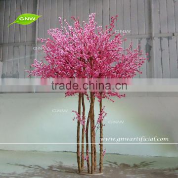 GNW BLS161026 Customized Promotional Hot product Cheap pink Artificial silk cherry blossom tree for wedding decoration