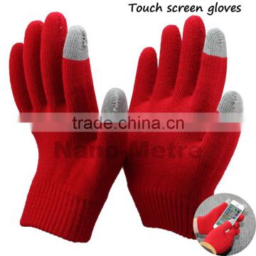 NMSAFETY 10 gauge winter cotton knitted gloves static wire touch screen glove