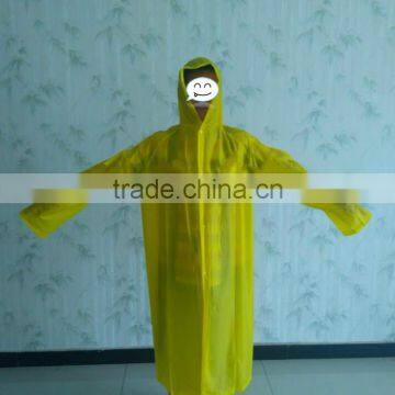 Adult Yellow 100% Waterproof PVC Raincoat with Logo