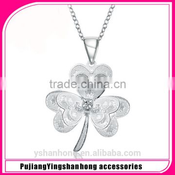 Wholesale 925 silver clover necklace