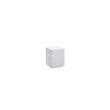 Cube White Volakas Covered Marble White Coffee Tables Small Size