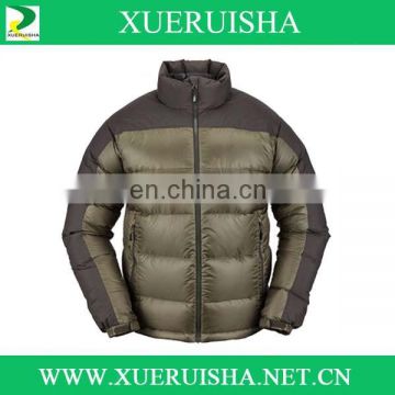 mens brand down jacekt in winter with very soft shell