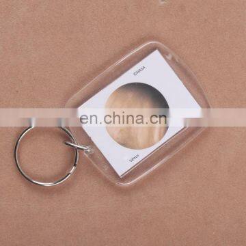 China wholesale custom logo printing acrylic keychain plastic keychain
