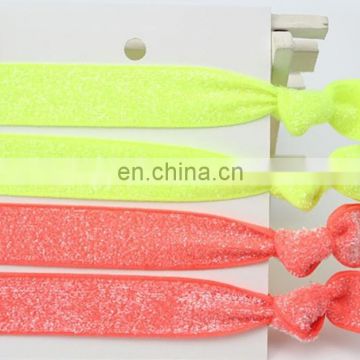 frosted glitter elastic hair ties