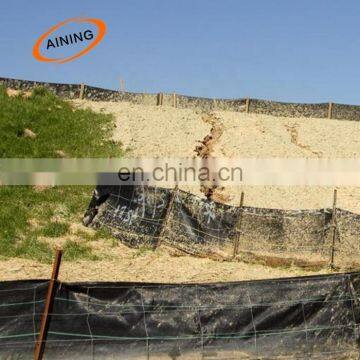 PP Fabric Silt Fence with logo used for water conservancy and road works