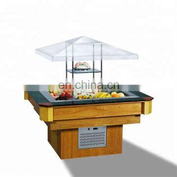 LED Light Automatic Defrosting Display Cabinet Salad Bar For Sale Sushi Refrigerator