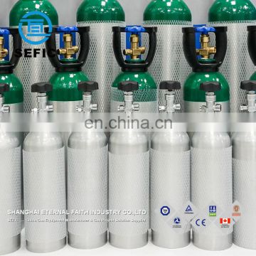 2L 150bar Medical Oxygen Aluminum Bottle Cylinder