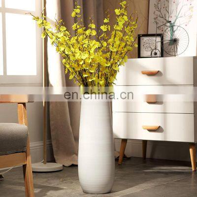 Simple modern white floor ceramic flower vase