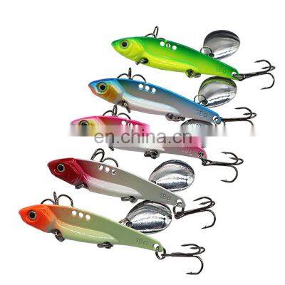 Luminous Spinner Fishing Lures Metal VIB lure Wobblers CrankBaits Jig Shone Metal Sequin Trout Spoon for Carp Fishing Pesca