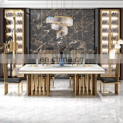 Luxury Modern Design Comedor Marble Dinning Tables 4 6 8 Chairs Dinning Room Sets