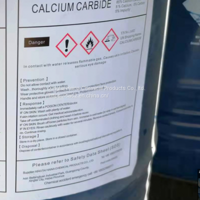 Chemicals 295l/kg gas yield Calcium carbide CaC2 50kg drum