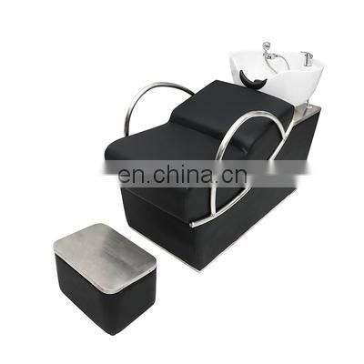 Modern Salon Shampoo Washing Chair Bed With Bowl