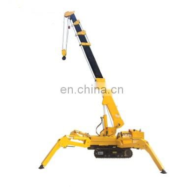 China hot sale 1ton/2ton/3ton/5ton mini electric spider crane small crawler crane in narrow place