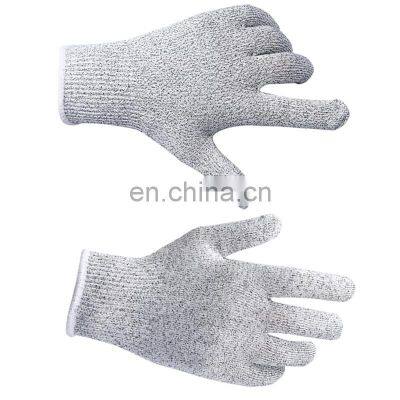 High Performance En388 CE Level 5 Cut Resistant Knit Wrist Gloves For Hand Protection Kitchen Outdoor Yard Work