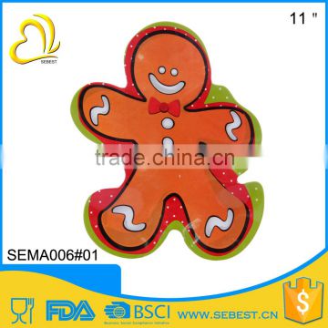 top sale decorate melamine dish 11 inch christmas man plate