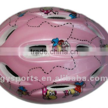 colorful kid bicycle helmet with color pink CE out mold