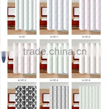 100% PVC Flower Printed Vinyl Curtain