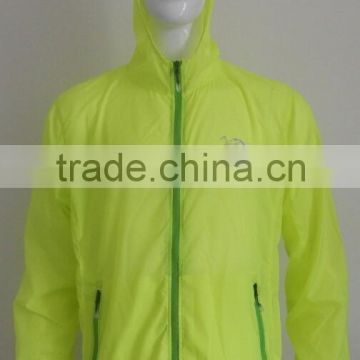 high quality china wholesale custom yellow windbreaker