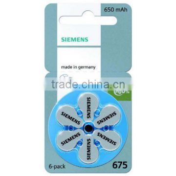 siemens Best Quality Hearing Aid Mercury free Zinc Air Battery made in germany
