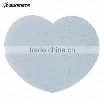 Direct Factory Hot Selling Paper Custom Sublimation Blank heart shaped Jigsaw Puzzle                        
                                                Quality Choice