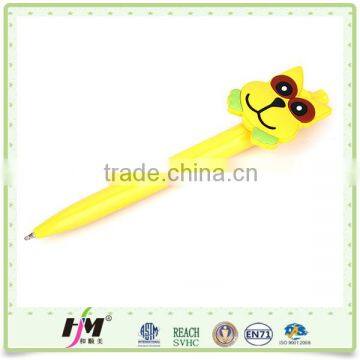 Customized logo cheap promotional mini logo animal ball pen