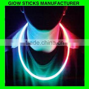 Customized size 5*275mm glow necklace, 100pcs per packing 11 inch glow sticks necklace