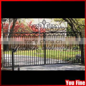 Cheap Simple Design Sliding Grill Wrought Iron Gate