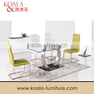 Dining Table,Stainless Steel Base Design with Glass Top A216#