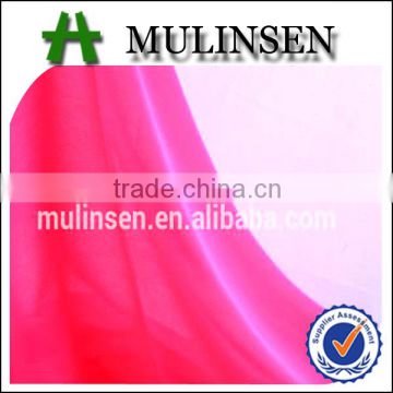 Mulinsen Textile Woven 100% Polyester Dyeing Pink Chiffon Fabric