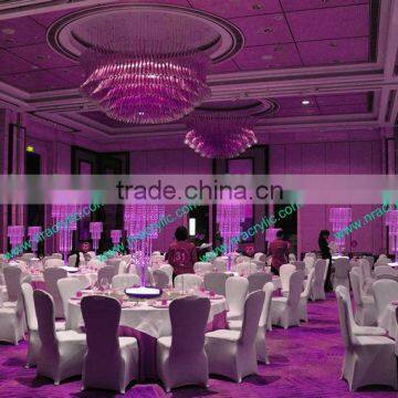 shanghai event rental wedding ceremony acrylic LED lighted table decorative chandeliers centerpiece