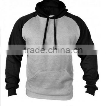 OEM plain black grey pullover mens hoodies