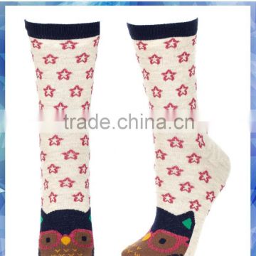 Wise Owl Face custom socks for older girls