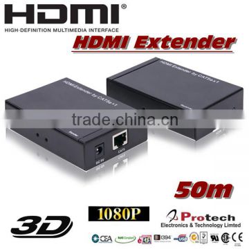 50m HDMI Extender extends 50m by single cat5e/6 cable support 3D 1080P in 3D 1080P out all HDCP PET50E