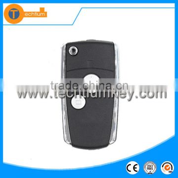 Metal and Plastic 2 Button remote car key shell cover with key pad and logo blank key case for Honda accord