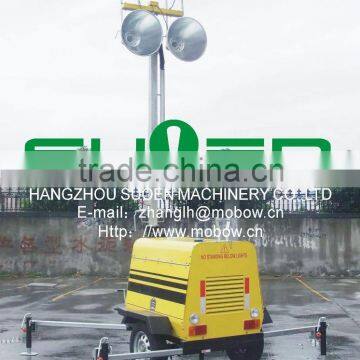 6KW/6KVA Diesel Generator Driven Light Tower 4000W, 4.5M